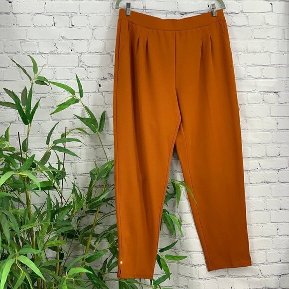 Michael Kors Pants - Michael Kors Maple Leaf Orange Skinny Slacks - NWT